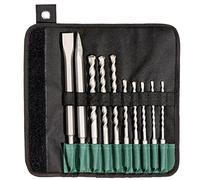Metabo 630824000 SDS-Plus Classic - Juego de cinceles y taladros, color verde, juego de 10 piezas