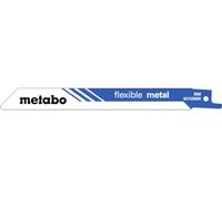 Metabo 631129000 631129000-Blister de 2 Hojas de Sierra de Sable para Metal, chapas y perfiles. Ondulado, fresado HSS 150 x 0,9 mm, Negro, Size