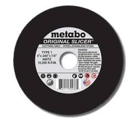 Metabo 655334000 - Paquete de 5 ruedas originales Slicer® de 5 pulgadas, tipo 1, 5 x 0.40 x 7/8 pulgadas, A60TZ, óxido de aluminio, muy rápido y flexible, acero, acero inoxidable