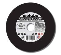 Metabo 655347000 - Paquete de 5 ruedas Slicer® originales de 6 pulgadas, tipo 27, 6 x 0.45 x 7/8 pulgadas, A60TZ, óxido de aluminio, muy rápido y flexible, acero, acero inoxidable