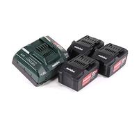 Metabo 685048000 - Juego de baterías (18 V, 3 baterías de 5,2 Ah, cargador ASC 145)
