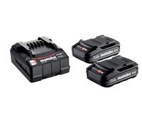 metabo 685161000 Juego de 3 Baterías Li-Ion 18V 2Ah para Atornillador | Kit de repuesto con tecnología de iones de litio, compatible con herramientas de 18V, incluye 3 unidades de 2Ah