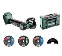 Metabo Akku Winkelschleifer CC 18 BL (ohne Akku, Schleifscheiben-ø 76 mm, mit Schleifscheiben + metaLoc Koffer, Akkuspannung 18 V, Gewinde M 5) 600349840