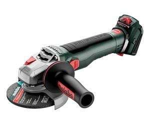 metabo Amoladora angular inalámbrica WVB 18 LT BL 11-125 Quick - 18 V, 125 mm de diámetro de disco - Motor sin escobillas, regulación de velocidad, tuerca de liberación rápida, sistema de freno