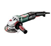 metabo Amoladora angular WEV 17-125 Quick RT - 1750 W, 125 mm de diámetro de disco, 11.000 rpm, 3,8 Nm de torsión - Brazo de vibración para lijado, corte de fresado, con regulación de velocidad