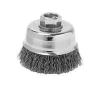 Metabo - Aplicación: Acero - Cepillo prensado de 4 "x 5/8-11" (655209000), ruedas de alambre