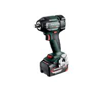metabo Atornillador de impacto inalámbrico SSW 18 LTX 550 BL - 18 V, 550 Nm, cuadrado exterior de 1/2", sin escobillas, manejable, LED, para construcción de madera, cambio de neumáticos, montaje