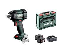 metabo Atornillador de impacto inalámbrico SSW 18 LTX 550 BL - 18 V, 550 Nm, cuadrado exterior de 1/2", sin escobillas, manejable, LED, para construcción de madera, cambio de neumáticos, montaje