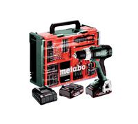 Metabo Taladro atornillador inalámbrico BS 614051710 – 2 baterías LiPOWER 18 V 2 Ah, 13/36 mm