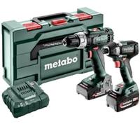 Metabo BSLBL+SSD200LTBL -Akku-Schlagbohrschrauber, Akku-Schlagschrauber incl. batería recargable, incl. cargador