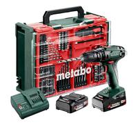 Metabo CAS 18V Set taladro atornillador percutor de batería SB 18 (18 V, 2 baterías, 2 Ah, 87 pzs.) + Garantía BAUHAUS 5 años para equipos...