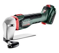 metabo Cizalla para chapa SCV 18 LTX BL 1.6, 18 V, CAS, incluye accesorios | Acero de 1,6 mm, aluminio de 2 mm, radio de curva de 15 mm, 1350 - 4840/min, distancia de cuchilla ajustable, compacto