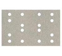 Metabo Hojas de lija adhesivas 80 x 133 mm, P 60, 16 agujeros, hojas de lija con (SRA) # 635198000