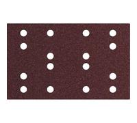 Metabo Hojas de lija adhesivas de 80 x 133 mm, P 240, 16 agujeros, hojas de lija con adhesivo de velcro (SRA) # 635196000