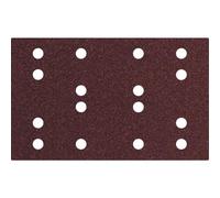Metabo Hojas de lija adhesivas de 80 x 133 mm, P 60, 16 agujeros, hoja de lija con adhesivo de velcro (SRA) # 635191000