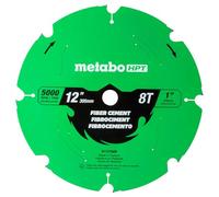 Metabo HPT Hoja de fibrocemento de 12 pulgadas, 8 dientes, carburo de tungsteno industrial de alto rendimiento, revestimiento de PTFE, ranuras de expansión cortadas con láser, 115766M