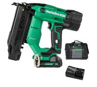 Metabo HPT Kit de clavadora inalámbrica MultiVolt de calibre 18 de 18 V | Incluye batería de iones de litio de 1 a 18 V y 2.0 Ah con indicador de combustible | NT1850DFT