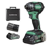Metabo HPT Kit de destornillador de impacto inalámbrico MultiVolt™ de 18 V con triple martillo | WH18DC Destornillador de impacto