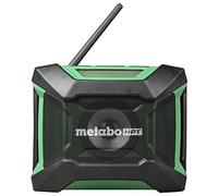 Metabo HPT Radio Bluetooth inalámbrica MultiVolt de 18 V | Solo Herramienta - Sin batería | Tiempo de Funcionamiento de 18 Horas | Am/FM | 9 ajustes preestablecidos | Adaptador de CA Incluido |