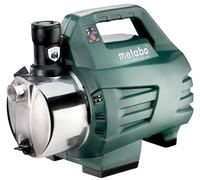 metabo HWA 3500 Inox, Bomba de Agua Doméstica para Riego de Jardín | Bomba centrífuga de acero inoxidable, 1100 W, caudal de 3500 l/h, altura de bombeo 45 m, protección contra marcha en seco