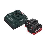 Metabo Juego básico de 18 V con 2 baterías LiHD de 5,5 Ah y Cargador ASC 145