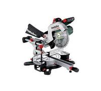 Metabo KGS 18 LTX BL 254 Sierras ingletadoras a batería 18V LiHD, 4000 RPM, disco 25.4 cm (254 mm) 48 dientes, inclinación 47°/2°, corte 4.7 cm x 30.5 cm, incluye 2 baterías 8.0Ah