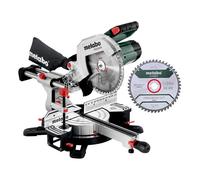 metabo KGS 254 M Sierra de Inglete, Corte a Tracción y Precisión LED, 254
