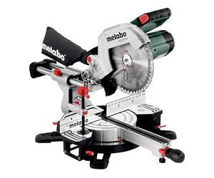 metabo KGS 254 M Sierra de Inglete y Tracción, Corte Preciso y Disco 254 mm | Incluye Precision Cut Line LED, fundición de aluminio, función de tracción para cortes anchos y disco de sierra de 254 mm