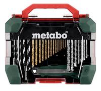 Metabo - Kit punt broca promotion 55 piezas | Caja robusta que incluye broca de piedra, broca para madera, puntas S2, llaves de vaso, portapuntas, avellanador y cuchillo