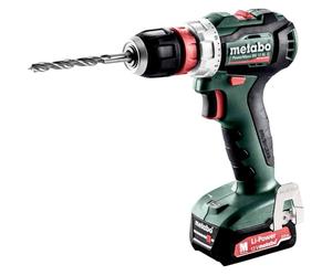 METABO MÁQUINAS - Metabo POWERMAXX BS 12 BL Q Sin llave Negro, Verde, Rojo, Plata 1650 RPM 1,1 kg - Taladro eléctrico (1650 RPM, 1 cm, 2,5 cm, 45 Nm, 18 Nm, 398,3 in-lb)