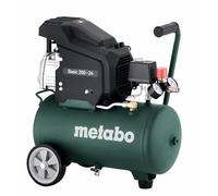 Metabo Mega 700-90 D 601522000 - Compresor (11 bar, 4 kW, cantidad de 450 l/min, tamaño de caldera, 90 L, ruedas de goma, ruedas giratorias, accesorios para taller)
