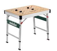 Metabo Mesa multifunción MWB 100 – Aluminio, 120 kg, pie nivelador, portátil