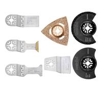 metabo Multitool Classic - Juego de 7 accesorios para madera, metal, juntas y espátulas, compatible con PowerMaxx MT 12/18 y MT 400 Quick - Hojas de sierra, placa de lijado, raspador