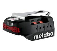 metabo Power Charger PC 18-65 - Cargador y Banco de energía con luz LED de 18 V, 65 W, Listo para Usar rápidamente para Viajes - Carga móvil para Smartphone, Tableta, Ordenador portátil - Incluye