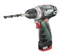Metabo PowerMaxx BS Basic 600984000 - Taladro atornillador a batería de 12 V 2.0 Ah Li-Ion incl. segunda batería, incl. caros