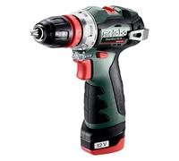 metabo PowerMaxx BS BL Q 601749500 - Taladro atornillador inalámbrico Li-ION 12V 2Ah + 2 pilas