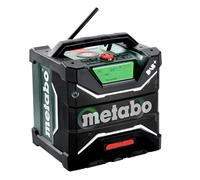 Metabo Radio de construcción con batería RC 12-18 32 W BT Dab+, 18 V, con Bluetooth y AUX, Clase de protección IP 54, Radio 600779850
