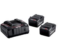 metabo Set Básico 2 Baterías Li-Power 5,2 Ah y Cargador ASC 55, 18V