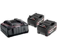 Metabo Set básico 2 x 5,2 Ah - 685051000 - Set de baterías para una Carga eficiente y rápida - Incluye baterías y Cargador