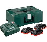 METABO Set básico (cargador + baterías) 18V / 3 x LiHD 4 Ah + maletín 685133000