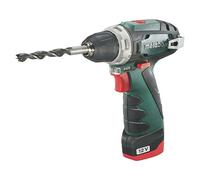metabo PowerMaxx BS Basic Taladro Atornillador de 12 V con Luz LED | Taladro compacto de 12 V con portapuntas magnético y gancho para cinturón, diseño ligero para espacios reducidos