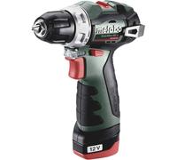 Metabo taladro atornillador inalámbrico powermaxx bs bl (12 v, par de