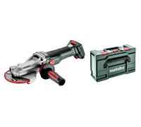 metabo WVBF 18 LTX BL 15-125 Quick, Amoladora de Cabeza Plana 18V, 125 mm | Sin batería ni cargador, motor sin escobillas 1500W, para ángulos de 43°, en metaBOX, compatible con sistema CAS de 18 V