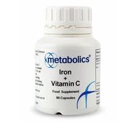 Metabolics Bisglicinato de hierro y vitamina C 90 cápsulas
