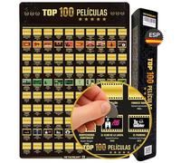 METACREART Póster Interactivo de 100 Películas para Rascar - Regalo Original para Cinéfilos - Decoración de Pared para Sala de Cine en Casa, regalos amigo invisible