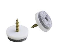 Metafranc 644276 644276-Tacos de fieltro (diámetro, tornillos, 8 unidades), color blanco, Ø 30 mm (8 Stück)