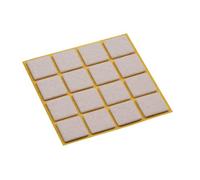 Metafranc 644806 TopSoft 644806-Protectores de fieltro (autoadhesivos, unidades), color beige, 20 x 20 mm (16 Stück)