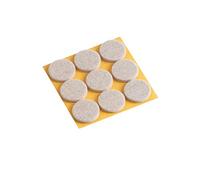 Metafranc 644836 TopSoft-Protectores de fieltro diámetro, autoadhesivos, 9 unidades, color beige, Ø 28 mm (9 Stück)