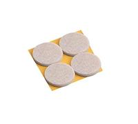 Metafranc 644846 TopSoft 644846-Protectores de fieltro para muebles y sillas diámetro, autoadhesivos, 4 unidades, color beige, Ø 35 mm (4 Stück)