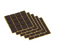 Metafranc 644946 644946-Protectores de fieltro, autoadhesivos, unidades, color marrón, 22 x 22 mm (80 Stück)